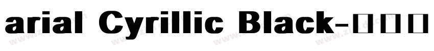 arial Cyrillic Black字体转换